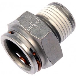 Engine Oil Cooler Line Connector w 3/8 in. Thread, GM 15043741 (S05)